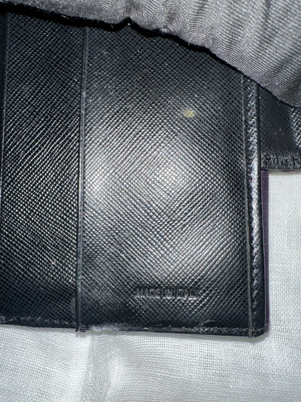 Prada Purple Nylon Triangular Logo Wallet with Silver/Gold Hardware - Picture 6 of 13